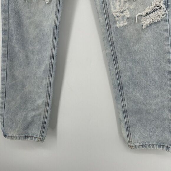 ONE By One Teaspoon Awesome Baggies Jeans Light Wash Ripped Mid Rise Size 26 - Picture 5 of 13